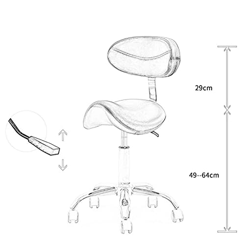 Chaise ordinateur MU tabouret de travail haut de gamme pivotant noir - 3