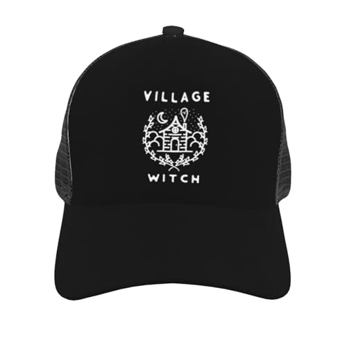 Village Witch Unisex Mesh Baseball Caps - Classic Adjustable Hat3