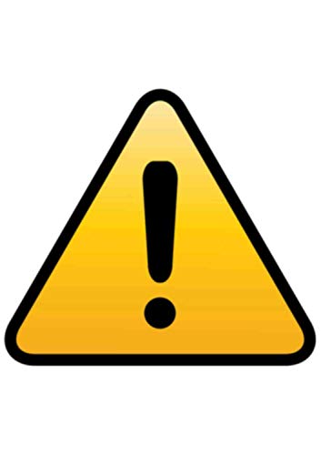 Safety Warning Signs - General Warning Sign - 3 x A4 Self Adhesive Health and Safety Waterproof Vinyl Label Sticker for Commercial Office Retail Outdoor (Yellow Triangle)