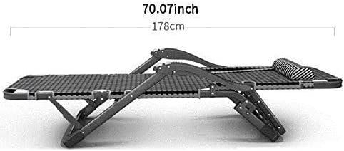 Chaise pliante chaise longue portable pour couchage d'appoint et bureau - 7