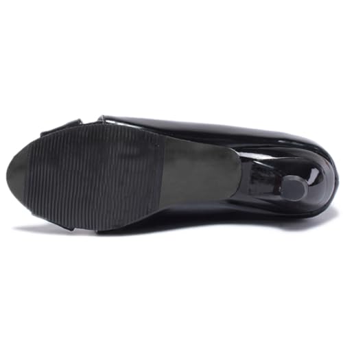 Peep Toe Slip On Womens Patent Kitten Heels Pumps Shoes4