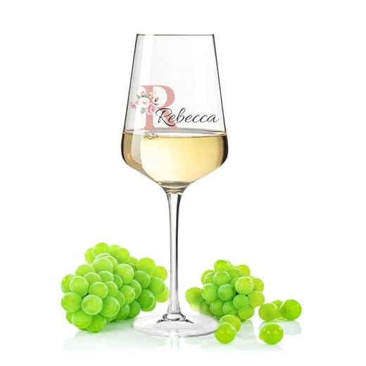 Leonardo Puccini Weinglas mit UV-Druck - Initial Flower - Personalisiert mit Namen & Monogramm - Geeignet für Wein Aperol Sangria und Lillet - Geschenke für Sie & Ihn - Farbe Rosa