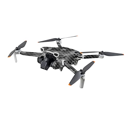 Image of MightySkins Carbon Fiber Skin Compatible with DJI Mini 3 - Black Camo | Protective, Durable Textured Carbon Fiber Finish | Easy to Apply | Made in The USA