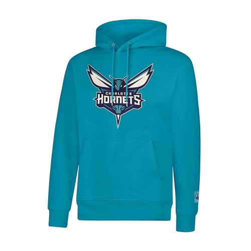 Ultra Game Adults NBA Official Classic Embroidered Hoodie Sweatshirt, Charlotte Hornets, Team Color, Large