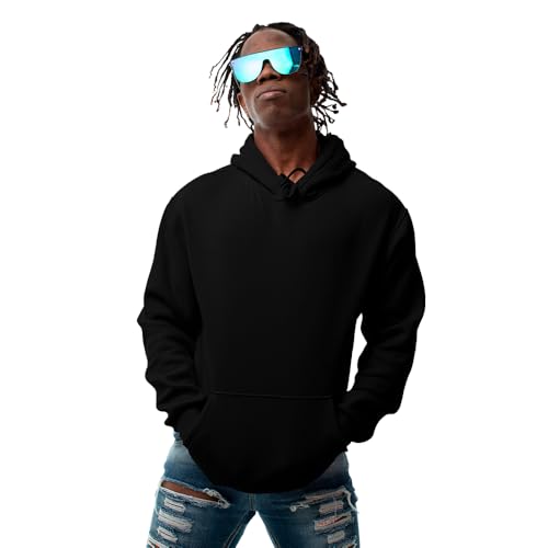 Kit 3 Moletons Liso Basico Blusa De Frio Canguru Confortavel Inverno Preto+Cinza+Bege G