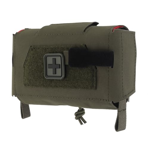 Compact MOLLE Trauma Pouch Quick Release IFAK Medical Pouch for Tactical Airsoft Combat Belt Vest Carrier