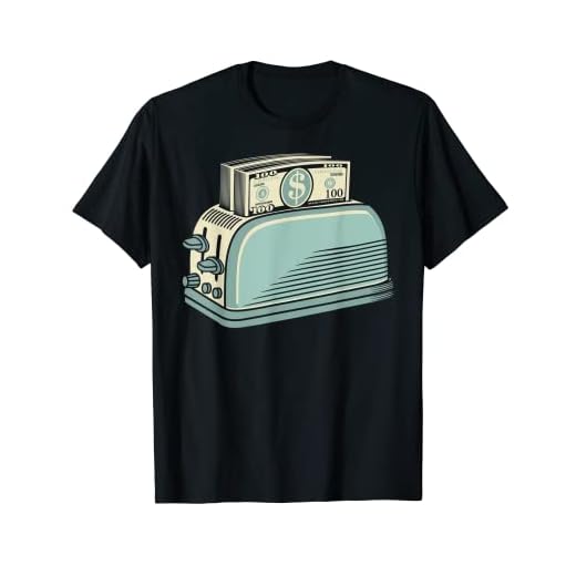 Tostadora T Shirt Money Dollar Bill para desayuno estilo retro Camiseta