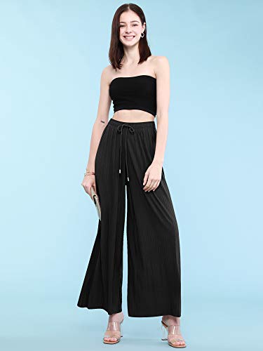Chic High Waisted Palazzo Pants with Drawstring - Image 5