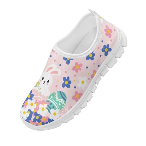 Doojoayie Funny Easter Shoes for Girls Slip On Sneakers Sport Running Shoes4