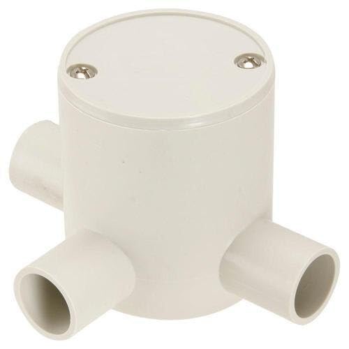 Electrical PVC Junction Box Depth 3 Way 1Inch -White colour-Pack of 25-picture-26