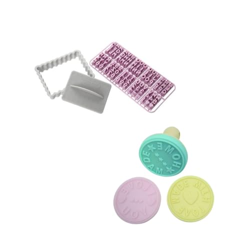 Zenker 9926150 Lot de 3 tampons à pâtisserie, tampon pour biscuits, tampon de pâtisserie, Plastique, Silicone, Bleu, Jaune, Rose, 8,5 x 6,3 cm | 6 x 6 x 7 cm
