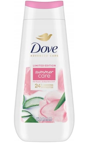 6er Pack - Dove Duschgel Advanced Care mit Rose & Aloe Vera - Summer Care - 225ml