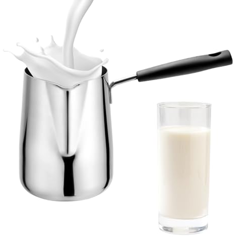 turca – Olla de fusión de bebidas de 600 ml con boquilla de vertido, turca | Sartén para bebidas con leche, té, chocolate caliente, apartamento, hogar, cocina, oficina