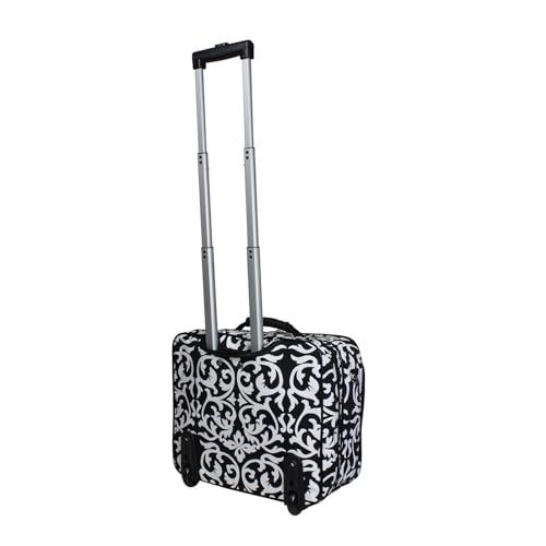 Ladies Damask Rolling Computer Laptop Bag Brief Case -- FITS A 13", 14", 15", 16" OR 17" LAPTOP (MEASURED CORNER TO CORNER DIAGONALLY)4