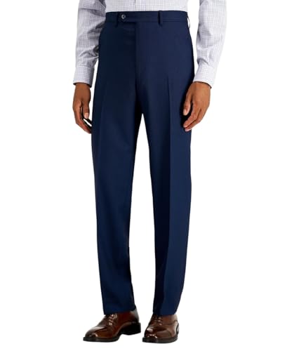 Nautica Mens Modern fit 2 Piece Suit 42 S / 36 Waist Navy Birdseye Blue Stretch2