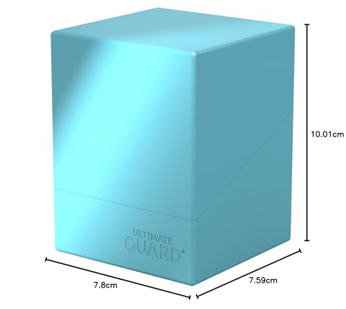Image of Ultimate Guard Boulder Solid 100+, Deck Case for 100 Double-Sleeved TCG Cards, Turquoise, Secure & Durable Storage for Trading Card Games, No Transparency