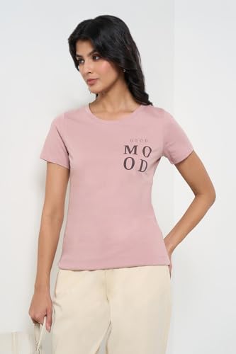 Image of Honey Women's 100% Cotton T-Shirt | Regular Fit | Round Neck | Half Sleeve
