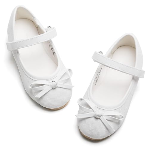 Image of GINFIVE Toddler Girls Dress Shoes Little Girls Mary Janes Ballerina Flats Shoes Toddler