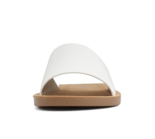 Image of Soda Shoes Efron-S Women Flip Flops Basic Plain Slippers Slip On Sandals Slides Casual Peep Toe Beach