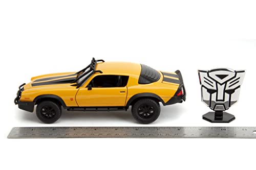 Jada Transformers 1:24 1977 Chevy Camaro Bumblebee miniatura 6