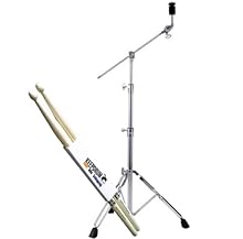 Pearl Bc 830 cymbal boom cymbal stand and keep drum drum sticks included FREE. UNI lock tilting mechanism Retractable boom Double-braced legs + 1 Pairs of keep drum drum sticks for free.