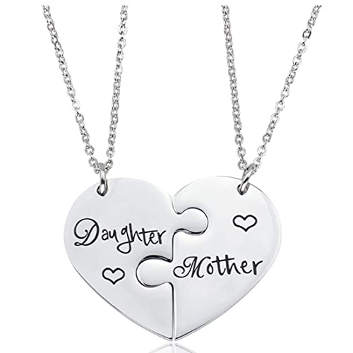 COLORFUL BLING Mother Daughter Necklace Gifts - 2PCS Mom Necklace from Daughter, Mom Gifts Daughter Gifts for Mother's Day