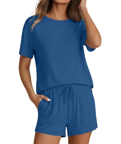 Image of Ekouaer Pajamas for Women Set Viscose from Bamboo Pjs 2 Piece Lounge Sets