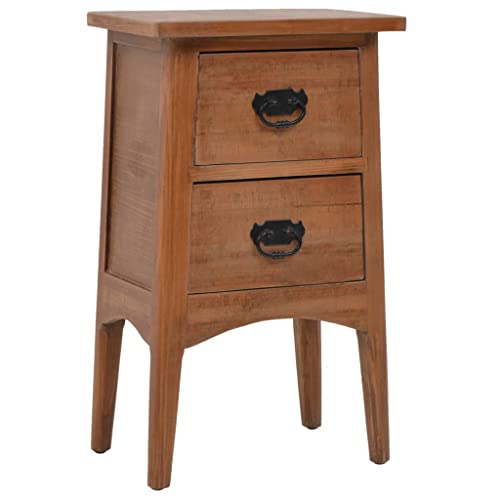 Table de Chevet en Bois pour Chambre Encombrée, Solution de Rangement Rustique Chic