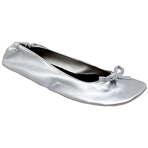 Women's Foldable Portable Ballet Flat Roll Up Slipper Shoes with Travel Pouch - Fold Up Ballet Flats for Women - Black,Silver,Gold,Pink 5