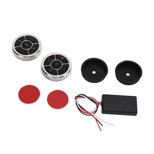 Tbest Universal Wireless Steering Wheel Control Button 10 Custom Functions Media Controller for Car Stereo Volume Adjustment Hands Call ABS PE Built in CR2025 Battery