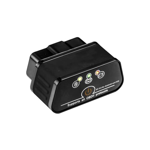 KW903 BT 5.0 sans Fil OBD-II Voiture Auto Diagnostic Scan Outils Compact Portable Moteur Défaut Testeur Scanner pour 12V Véhicules (Noir)