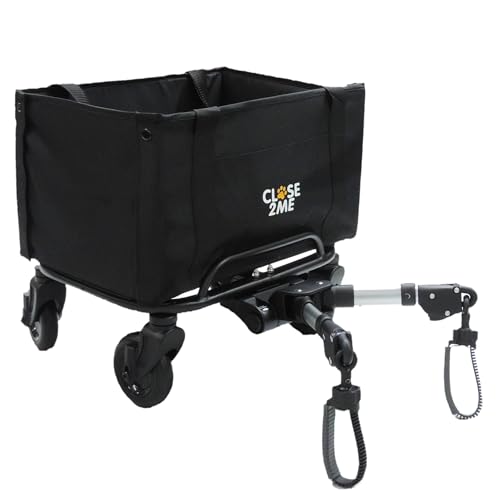 CLOSE2ME PetRider Kinderwagenanhänger mit Lastenbox für Haustier und/oder Einkäufe bis 25 kg