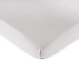 SheetWorld Fitted 100% Cotton Jersey Portable Mini Crib Sheet 24 x 38, Silver Grey, Made in USA
