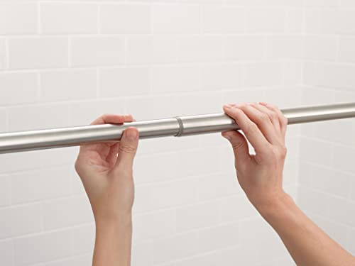 Moen Brushed Nickel Adjustable 44-72-Inch Tension Mounted Straight Shower Curtain Rod For Bathroom, Tr1000Bn #TOP2