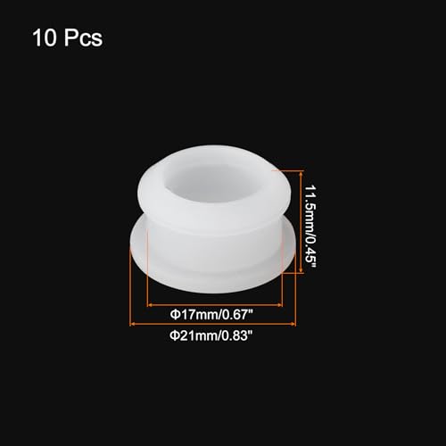 Image of MECCANIXITY Silicone Snap in Locking Hole Plugs Rubber Panel Seal Cover Flush Type Panel Round for Kitchen Rubber Bulkheads Waterproof Sealing Plugs 17mm /0.67 Inch Dia Transparent,Pack of 10