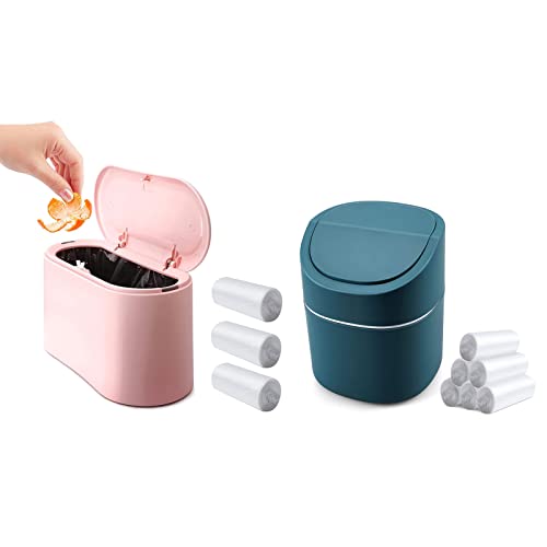 Cubo de basura para encimera YSJNGF con 2 unidades y 270 bolsas mini