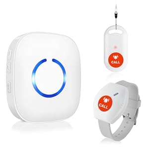 COTINSE Notrufknopf für Senioren 1 Empfänger+2 Sender