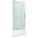VIGO VG6011CHMT32WL 32 x 32 Frameless 3/8" Frosted/Chrome Shower Enclosure with Left Base