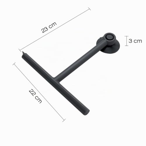 Miniatura 2 de Gedy G-Mirissa, Limpiacristales Para Ducha Color Negro Y Gancho Con Ventosa, Limpiador De Cristal De Resina Y Goma, Medidas 23 X 22 X 3 Cm Y Peso 0,1 Kg, 2 Años De Garantía, Diseño R S, Única