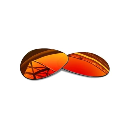 SmartVLT Lentes de reposição unissex vermelho fogo para óculos de sol Ray-Ban Aviator RB3025 58 mm