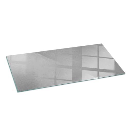 Placa para chimenea de vidrio templado 125x50 cm rectangular con efecto hormigón 2