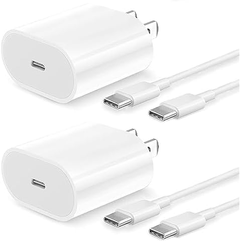 20W USB C Charger for iPad Pro 12.9/11 inch 2022/2021/2020/2018, iPad Air 5th/4th Generation, iPad 10th Generation, iPad Mini, iPhone 15 Pro Max, PD Block with 6.6ft Fast Charging Cable Cover