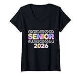 Photo Gallery donna classe di 2026 senior 2026 laurea studente uomini senior 26 maglietta con collo a v Photo Gallery donna classe di 2026 senior 2026 laurea studente uomini senior 26 maglietta con collo a v