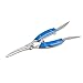 BASUNE Fishing Pliers and Fish Hook Remover with Line Cutter, Curved Nose Hook Remover Tackle Tool with Nylon Sheath and Fishing Gear Set (Blue)