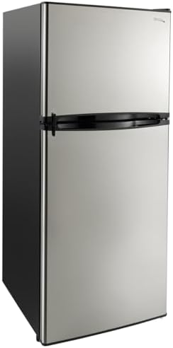 RecPro 10 Cu Ft 12V RV Refrigerator | Black Frost-Free Fridge wit...