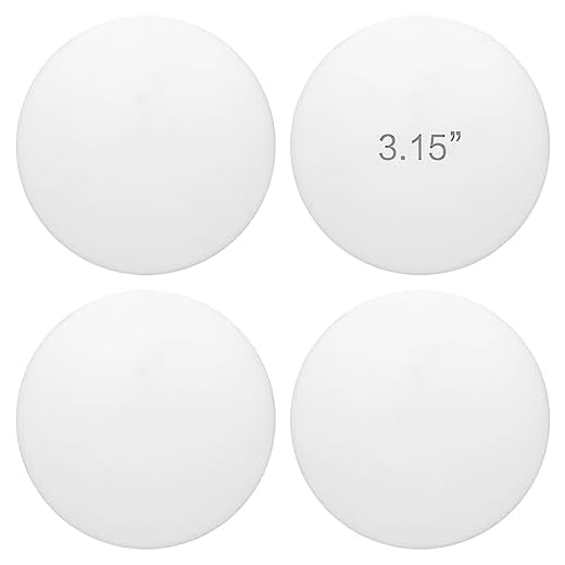 3.15" Door Stop Wall Protector, 4 pcs White Soft Silicone Door Handle buffers, Mute and Shock Proof, Wall Protector with self-Adhesive to Protect The Wall Surface