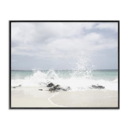 Tropical Sea Coast Wave Splash, 16 x 20 Inch Framed Giclée Print