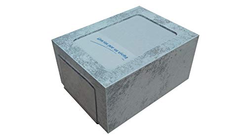 Bricohostel Servilletero Bar de Madera con Portamenú, Sobremesa, Rectangular, Acabado Vintage, Personalizable, 8 x 10.5 x 14, para servilletas Mini-servis (Gris Claro) Cover