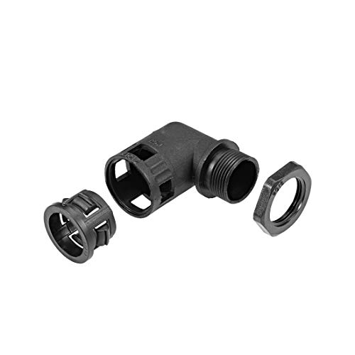 Conector de tubo corrugado AD21.2 en codo de 90 grados para canalización eléc 4