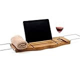 Esta increíble estante de bañera le permite colocar una copa de vino y una taza de té o café en su propia bañera, y disfrute de la lujosa y relajante bañera, que lleva la sensación de 